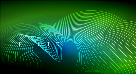 digital flowing wave particles abstract background vector