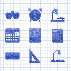 set exam paper with incorrect answers survey vector image