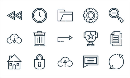 web essentials line icons linear set quality vector image