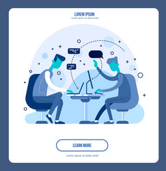 code concept of students using vector image