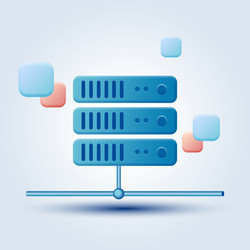 database web server concept vector image