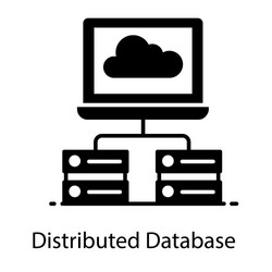 distributed database vector image