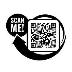 qr code template scan me icon for payment vector image