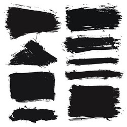 Grunge Brush Strokes Collection Vector Image