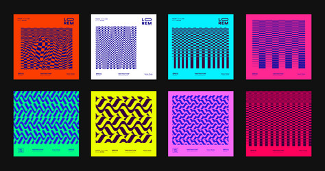 set of abstract modern patterns collection vector image
