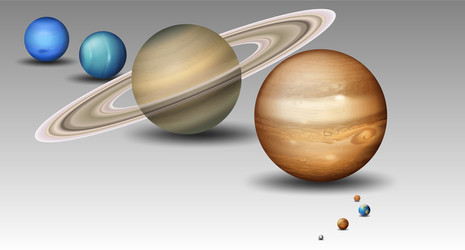 set of solar system planet vector