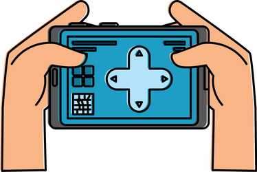 Hand user with drone remote control icon vector