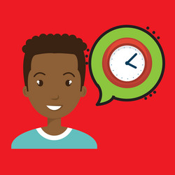 man thinking creating bubble vector image