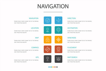 navigation infographic 10 option concept location vector