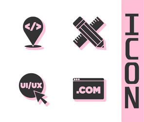 set ui or ux design front end development vector image