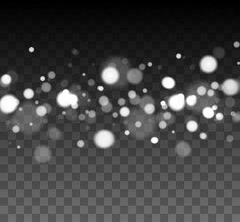 Shining bokeh isolated on transparent background vector