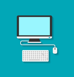 Computer Keyboard and Mouse Icon vector image