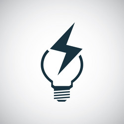 Light bulb energy icon for web and ui on white vector