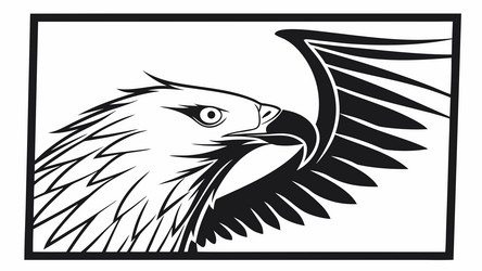 Powerful Eagle Head Artwork Vector Image