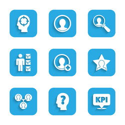 set create account screen head with question mark vector image