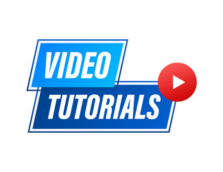 video tutorials icon concept study and learning vector image