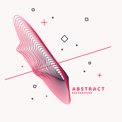 abstract background with dynamic linear waves vector image