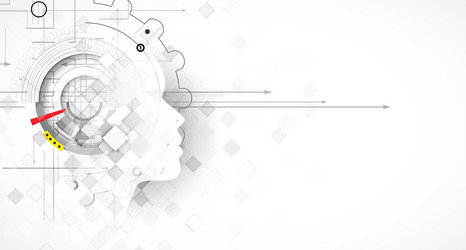 artificial intelligence technology web background vector image