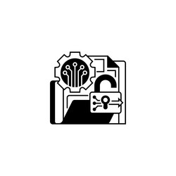 decryption key line icon linear style sign vector image