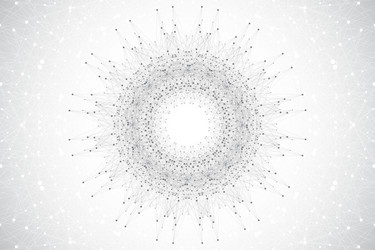 geometric abstract background with connected line vector image