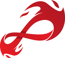 infinity fire icon on white background Vector Image