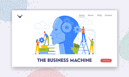 Machine learning and training landing page vector