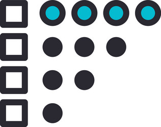 options list with points line and fill style icon vector image