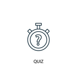 Quiz concept line icon simple element vector