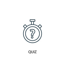 quiz concept line icon simple element vector