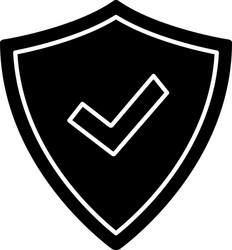 security approved glyph icon vector