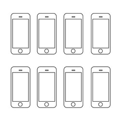 wireframe smartphone design ui vector image