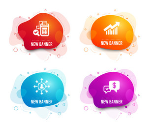 bill accounting networking and demand curve icons vector