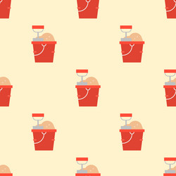 sand bucket seamless pattern for use as wrapping vector