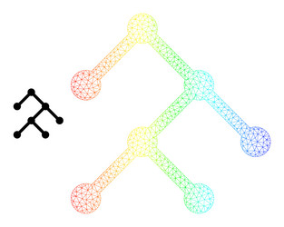 spectrum net gradient binary structure icon vector image
