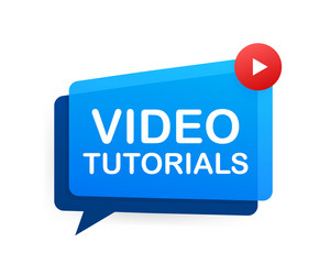 video tutorials icon concept study and learning vector image