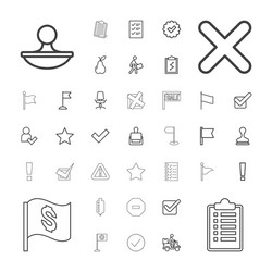 37 mark icons vector