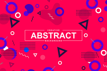 abstract design with geometric shapes in memphis vector image