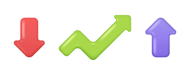 arrow navigation pointer chart graph vector image