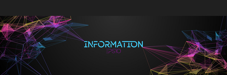 Big data web banner with colorful triangle vector