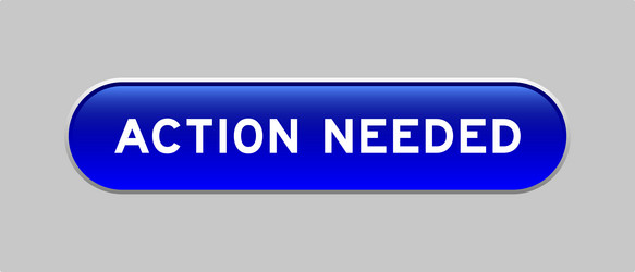 blue color capsule shape button with word action vector image