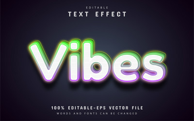 Vibes text effect editable vector