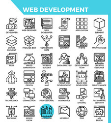 Web Development Icons Set vector image