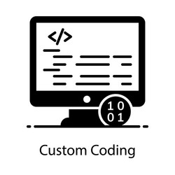 custom coding vector image