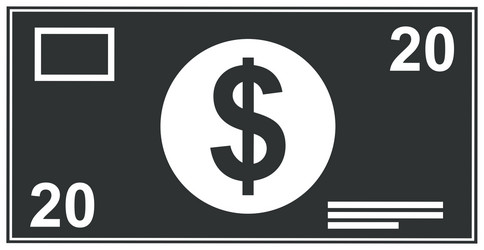 Dollar bill isolated icon design vector