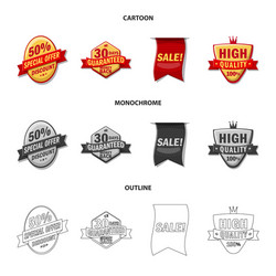 isolated object of emblem and badge icon vector image