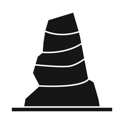 isolated object road and cone sign web element vector image