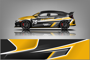 Racing Car Wrap - Speed & Style Vector Image