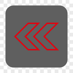 shift left rounded square button vector image