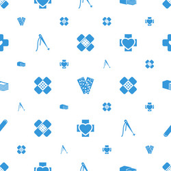 patch icons pattern seamless white background vector image