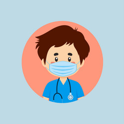 avatar of a male nurse character vector